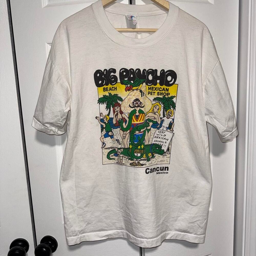 Vintage 1990s big pancho cancun parody gag souvenir t-shirt size XL